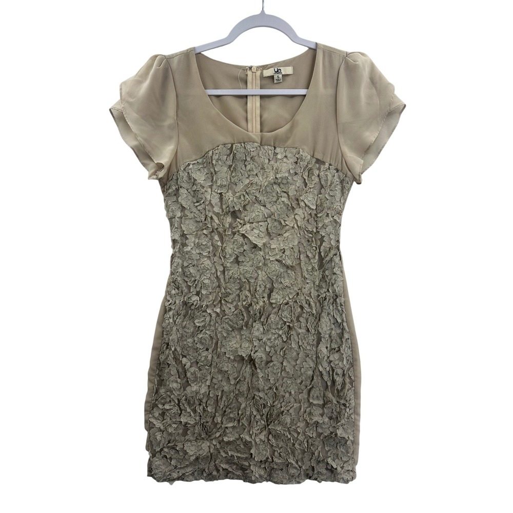 UA LOS ANGELES Womens Dress Floral Lace‎ Overlay Short Sleeve Scoop Neck Size S